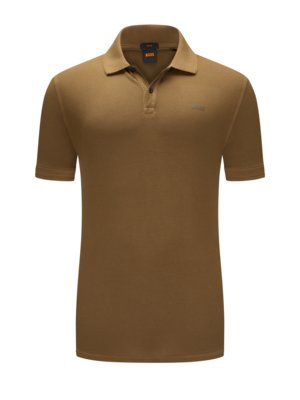 Cotton polo shirt with logo print