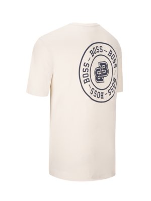 T-Shirt-mit-Logo-Schriftzug-und-Back-Print