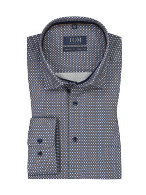 Shirt with micro pattern, Comfort Fit