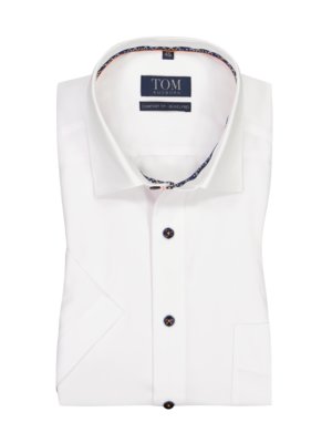 Non-iron short-sleeved cotton shirt, Comfort Fit