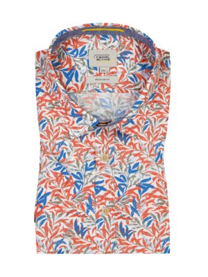 Short-sleeved-shirt-with-floral-pattern,-Regular-Fit