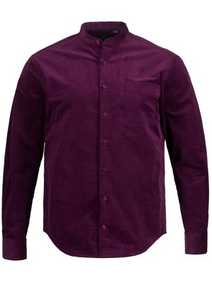 Corduroy-shirt-with-a-standing-collar,-Flexnamic