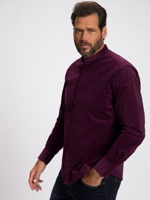 Corduroy-shirt-with-a-standing-collar,-Flexnamic
