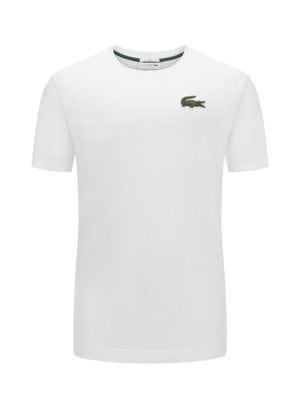 T-shirt in organic cotton with large logo patch 
