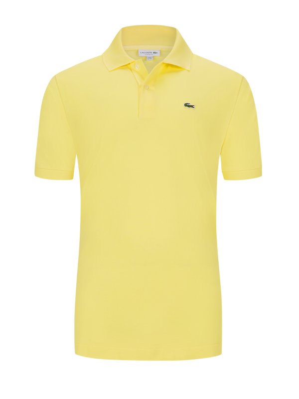 Levně Lacoste, Polo tričko z piké materiálu s nášivkou s logem Lemon