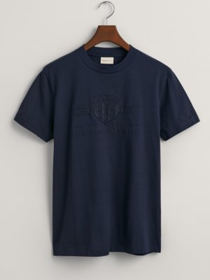 T-Shirt mit 3D Logo-Stickerei