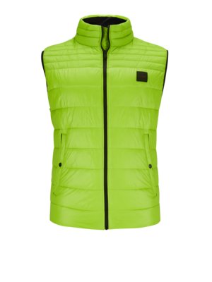 Quilted gilet with embroidered logo