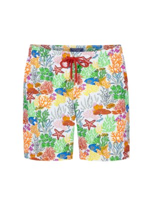 Swimming trunks with fish print