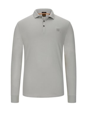 Long sleeve polo shirt with stretch 