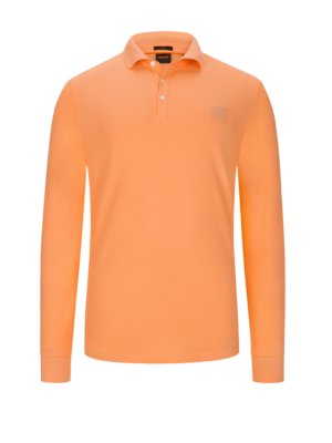 Long sleeve polo shirt with stretch 