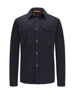 Cotton overshirt with stretch content 