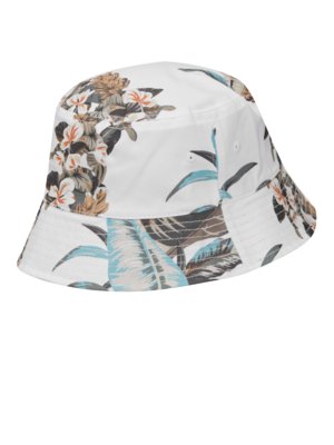 Bucket hat with floral print