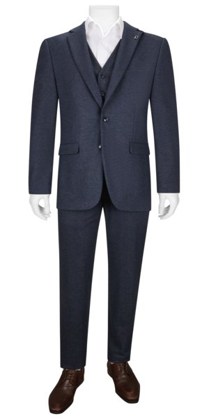 Suit separates suit in jersey fabric with glen check waistcoat