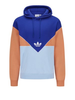 Hoodie with embroidered logos