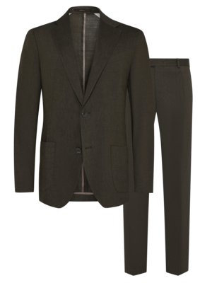 Ungefütterter Baukastenanzug aus einem Leinen-Mix, Shaped Fit