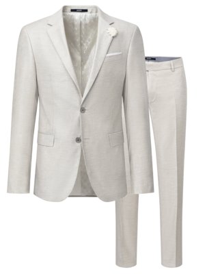 Festlicher dreiteiliger Anzug aus einem Schurwoll-Mix, Slim Fit