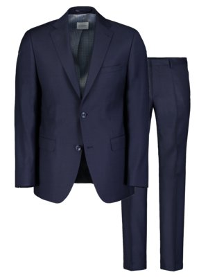 Baukastenanzug aus Schurwolle mit Pinpoint-Muster, Slim Fit