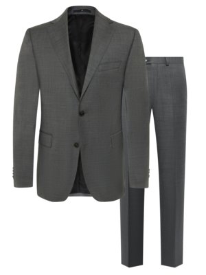 Baukastenanzug aus fein melierter Schurwolle, Regular Fit