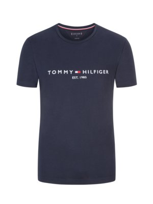 T-Shirt-mit-Logo-Frontprint