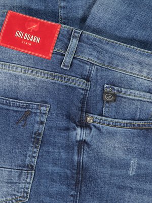 Jeans-mit-modischen-Abrieben,-Slim-Fit