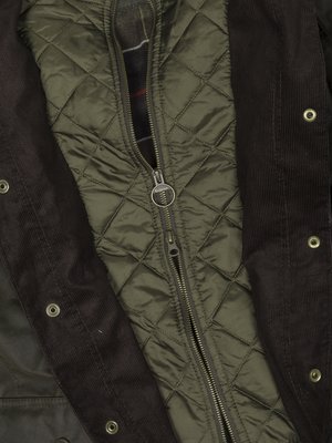 Fieldjacket Ogston mit Steppblende und Wachs-Beschichtung