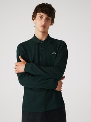 Langarm Poloshirt mit Krokodil-Aufnäher, Classic Fit