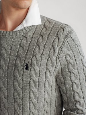 Pullover aus Baumwolle mit Zopfmuster