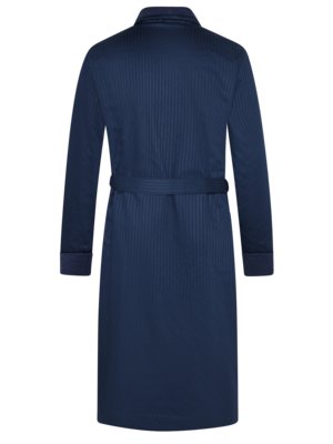 Hausmantel George aus feinem Voile-Satin mit Schattenstreifen