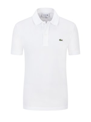 Unifarbenes-Poloshirt-in-Piqué-Qualität,-Slim-Fit