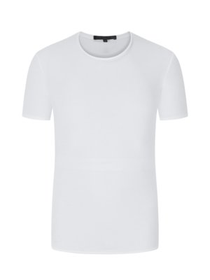 T-Shirt aus Baumwolle mit Rollkante
