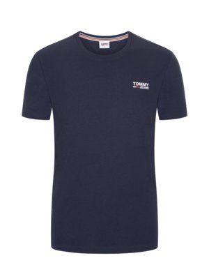 T-Shirt mit Logo-Stickerei