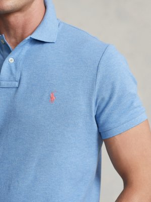 Poloshirt aus Baumwolle mit Logo-Stickerei, Slim Fit