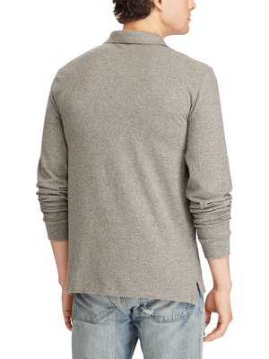Langarm-Poloshirt Custom Slim Fit in Piqué-Qualität  