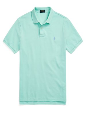 Klassisches-Poloshirt-mit-kleiner-Logo-Stickerei,-Custom-Slim-Fit