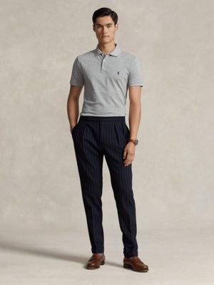 Poloshirt Slim Fit in Mesh-Qualität