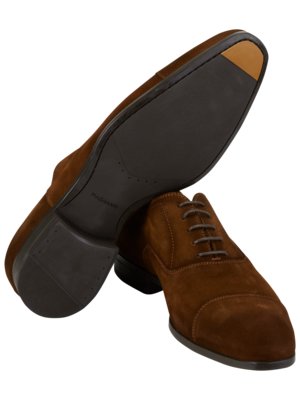 Oxford Schnürschuh aus feinem Veloursleder