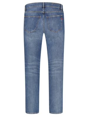 Jeans-Strukt-mit-Distressed-Elementen,-Slim-Fit