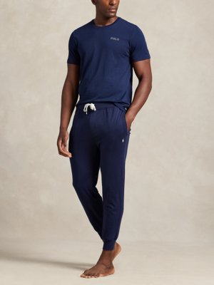 Pyjamahose in Jersey-Qualität mit Logo-Stickerei