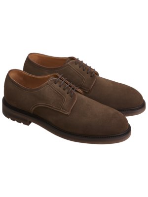 Schuhe in Derby-Form aus Veloursleder