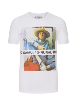 T-Shirt mit Mick Jagger-Motiv