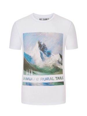T-Shirt-mit-Bergprint