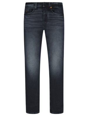 Jeans-Taber-im-Used-Look-mit-Stretchanteil,-Tapered-Fit