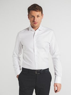 Hemd aus Baumwolle mit feinem Muster, Slim Fit