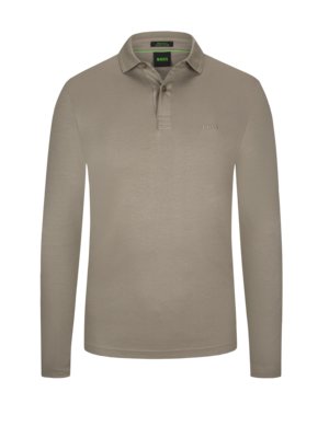 Langarm Poloshirt in Jersey-Qualität, Regular Fit