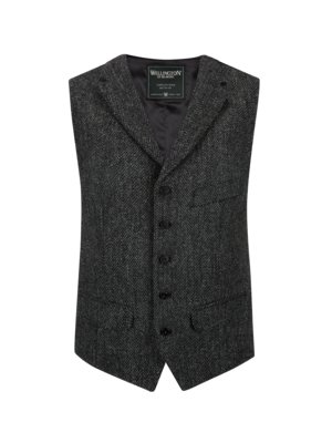 Weste-in-Harris-Tweed-Qualität-mit-Fischgrät-Muster