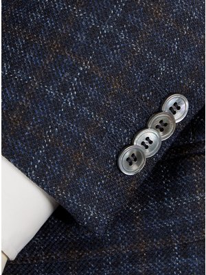 Sakko aus reiner  Wolle im Karo-Muster