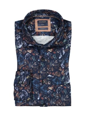 Casual Modern Fit Flannellhemd mit floralem Print