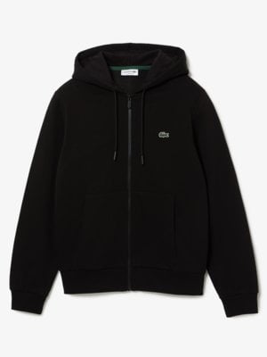 Sweatjacke mit Kapuze und Logo-Aufnäher, Classic Fit