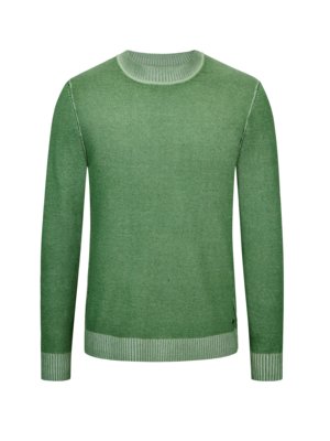 Pullover aus Merino-Baumwollgemisch und O-Neck