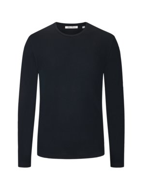 Unifarbenes Longsleeve in Jersey-Qualität